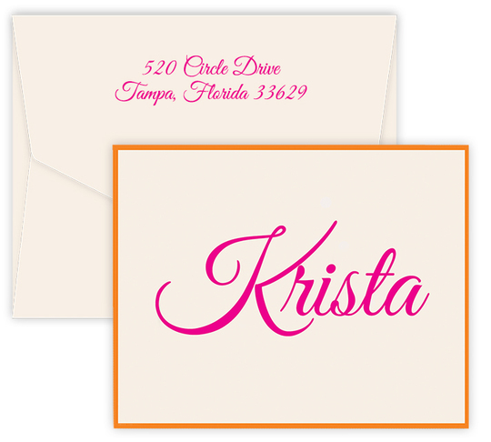 Felice Bordered Folded Note Cards